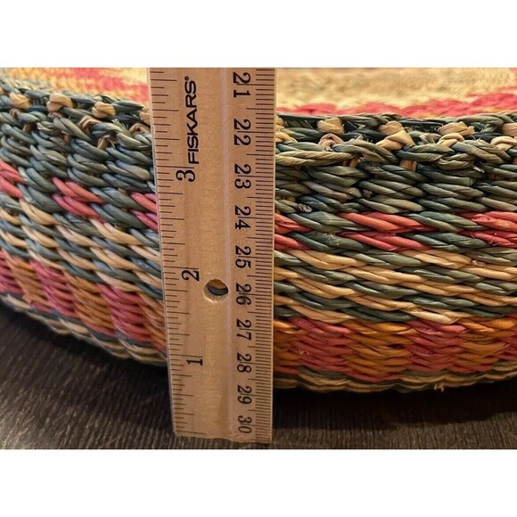 Nena & Co Ghana Hand Crafted Hand Dyed Elephant Grass Rattan Hobo Bag Multicolor - Picture 6 of 8